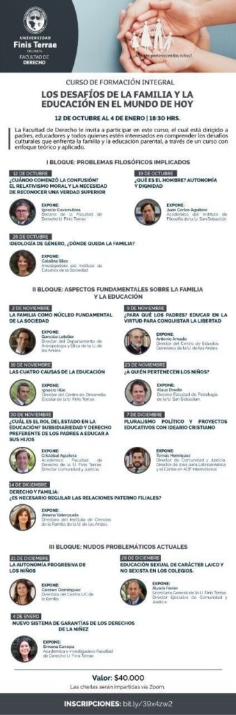 Curso de formación integral: Los desafíos de la familia y la educación en el mundo de hoy